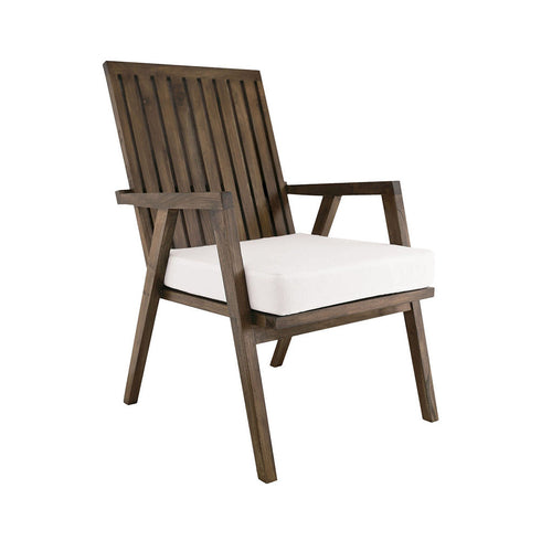 Elk Teak Garden Patio Chair Cushion In White Model: 2317014WO