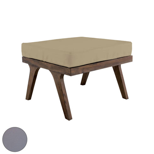 Elk Teak Square Ottoman Cushion In Grey Model: 2317009GO