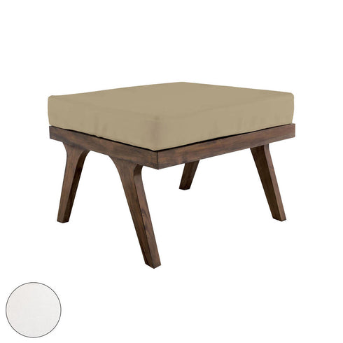 Elk Teak Square Ottoman Cushion In White Model: 2317009WO