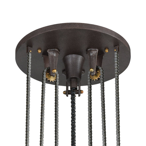 Elk Torque 6 Light Chandelier In Vintage Rust And Model: 65154/6