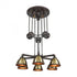 Elk Torque 6 Light Chandelier In Vintage Rust And Model: 65154/6