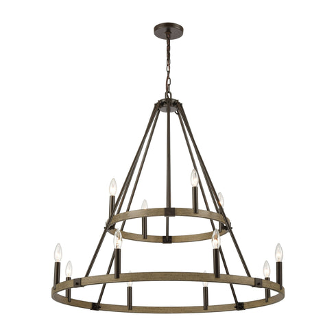 Elk Transitions 12 Light Chandelier In Oil Rubbed Model: 12319/12