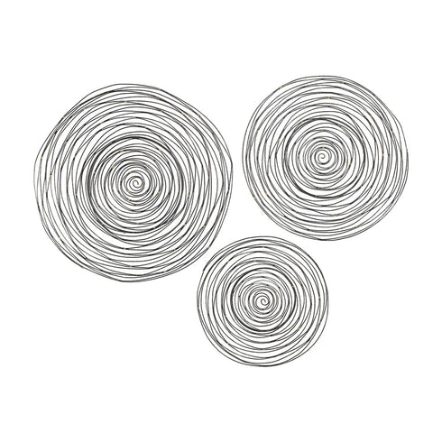 Elk Triskele Wall Decor In Soldered Raw Iron (set Model: 3138-276/S3