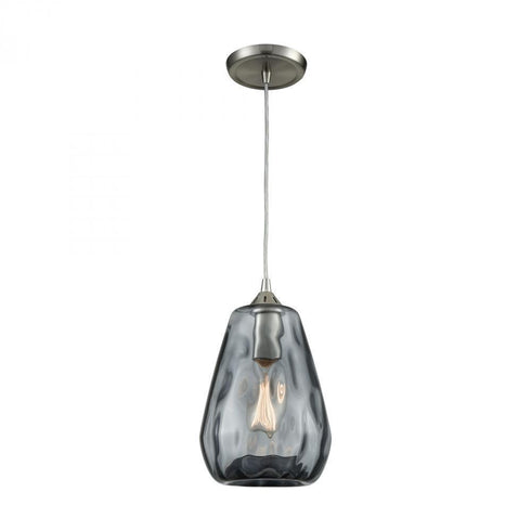 Elk Tulare 1 Light Mini Pendant In Satin Nickel Model: 25101/1