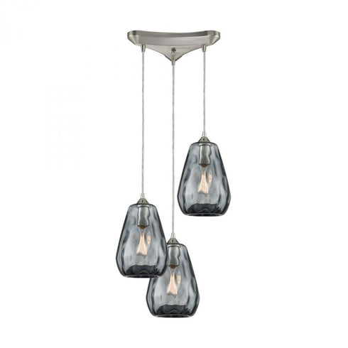 Elk Tulare 3 Light Triangular Pendant Fixture In Model: 25101/3