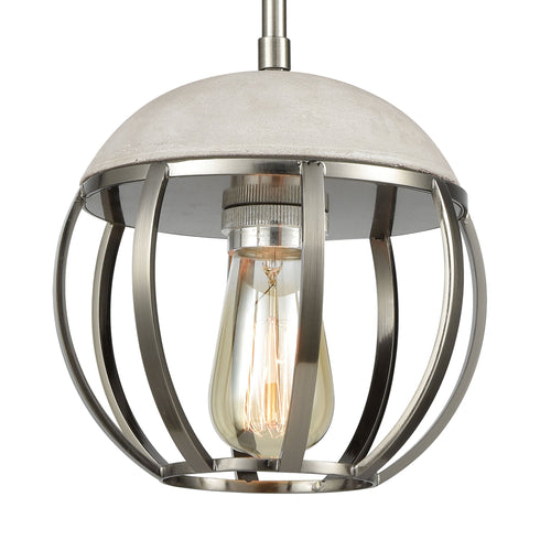 Elk Urban Form 1 Light Mini Pendant In Brushed Model: 45337/1