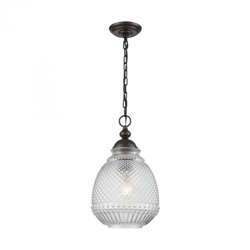 Elk Victoriana 1 Light Mini Pendant In Oil Rubbed Model: 56585/1