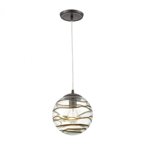 Elk Vines 1 Light Mini Pendant In Oil Rubbed Model: 31753/1