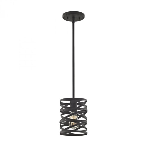 Elk vortice Vorticy 1 Light Mini Pendant In Oil Rubbed Model: 81184/1