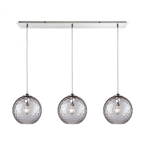 Elk Watersphere 3 Light Linear Mini Pendant Model: 31380/3LP-PRP