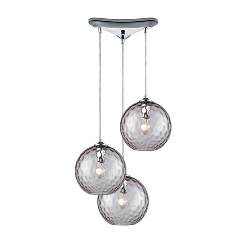 Elk Watersphere 3 Light Triangular Pendant Model: 31380/3PRP