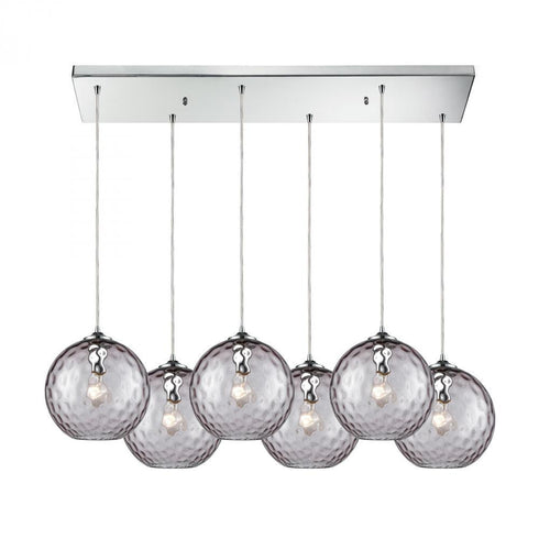Elk Watersphere 6 Light Rectangular Pendant Model: 31380/6RC-PRP