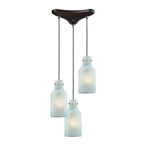 Elk Weatherly 3 Light Triangular Pendant Fixture Model: 45345/3