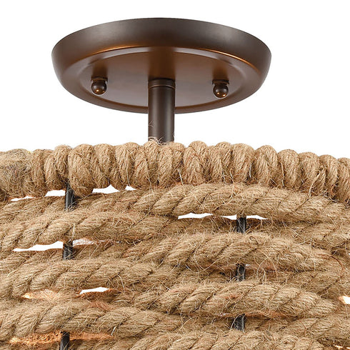 Elk Weaverton 2 Light Semi Flush Mount In Oil Model: 10756/2