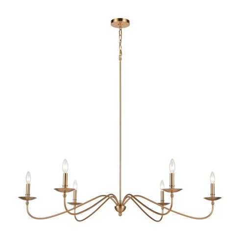 Elk Wellsley 6 Light Island Light In Burnished Model: 46799/6