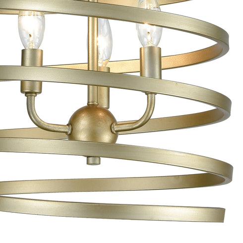 Elk Whirlwind 3 Light Pendant In Aged Silver Model: 81353/3