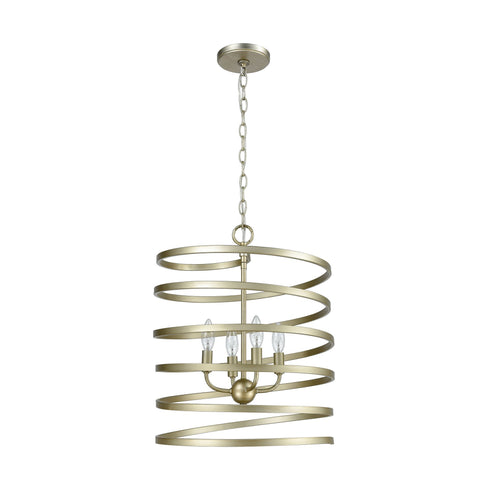 Elk Whirlwind 4 Light Pendant In Aged Silver Model: 81354/4