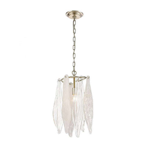 Elk Winterlude 1 Light Mini Pendant In Silver Model: 32432/1
