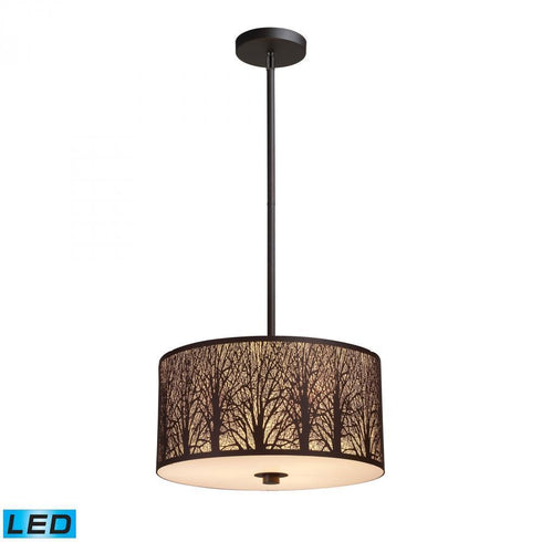 Elk Woodland Sunrise 3 Light Pendant In Aged Model: 31074/3-LED