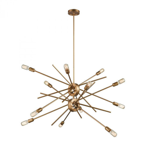 Elk Xenia 12 Light Chandelier In Matte Gold Model: 66975/12