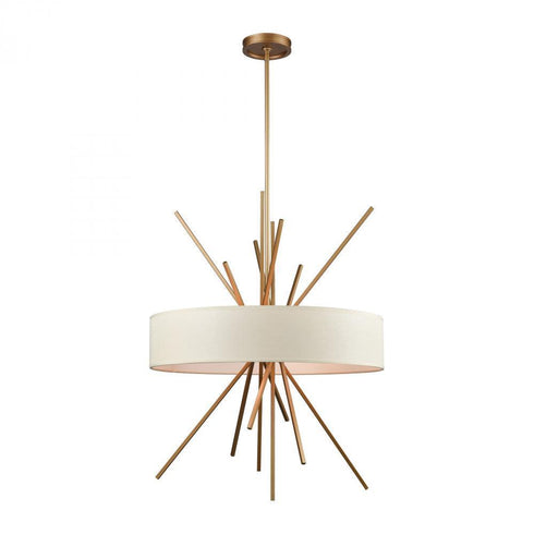 Elk Xenia 5 Light Chandelier In Matte Gold With Model: 66973/5