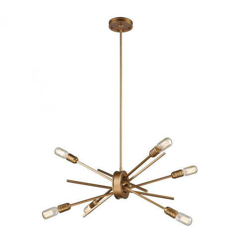 Elk Xenia 6 Light Chandelier In Matte Gold Model: 66974/6