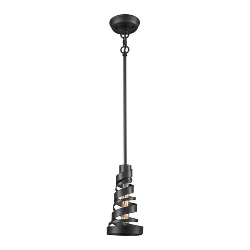 Elk Zabrina 1 Light Mini Pendant In Oil Rubbed Model: 65182/1-LA