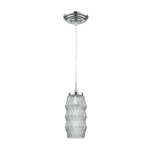 Elk Zigzag 1 Light Mini Pendant In Polished Model: 56650/1