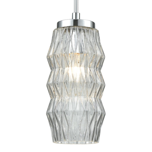 Elk Zigzag 1 Light Mini Pendant In Polished Model: 56650/1