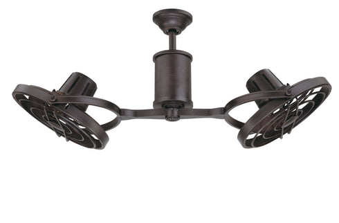 Ellington FARII13ABZ3RW Faraday II 13" Dual Ceiling Fan in Aged Bronze Brushed with Aged Bronze Brushed Blades