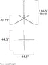ET2 Alumilux Aster Multi Light Pendant Model: E41443-BK