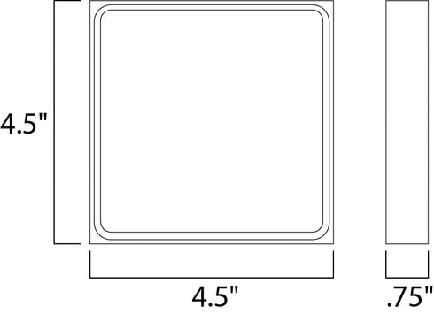 ET2 Alumilux Outline Outdoor Wall Mount Model: E41329-BK