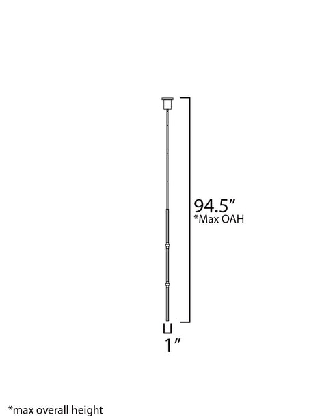 ET2 Dorian Single Pendant Model: E21358-BK