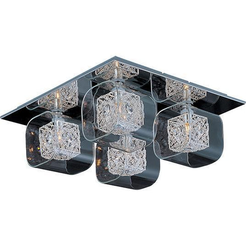 ET2 E22838-18SVPC Gem 4-Light Flush Mount with SV Shade