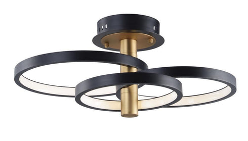 ET2 Hoopla Semi Flush Mount Model: E24323-BKGLD