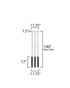 ET2 Reeds Multi Light Pendant Model: E11013-144BK