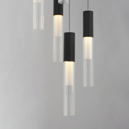 ET2 Reeds Multi Light Pendant Model: E11015-144BK
