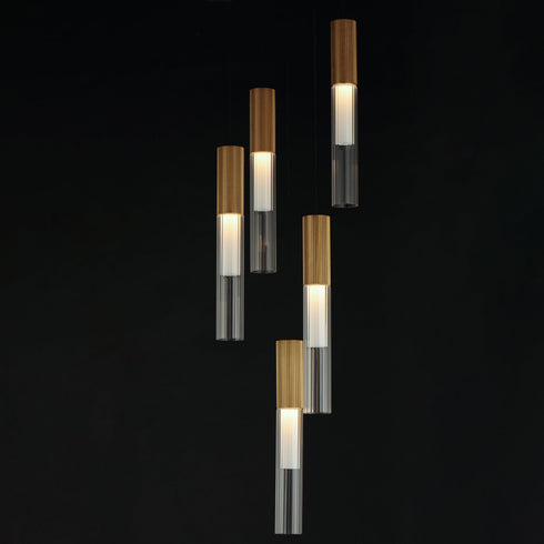 ET2 Reeds Multi Light Pendant Model: E11015-144GLD