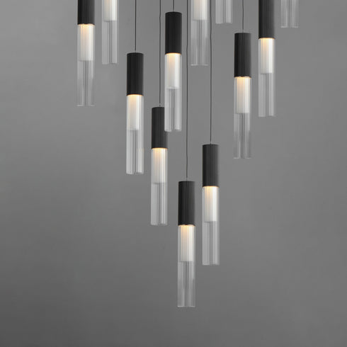 ET2 Reeds Multi Light Pendant Model: E11019-144BK