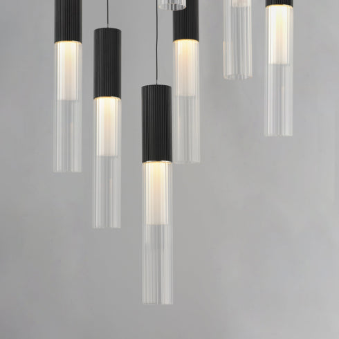 ET2 Reeds Multi Light Pendant Model: E11019-144BK