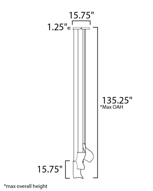 ET2 Rinkle Multi Light Pendant Model: E24874-133FG