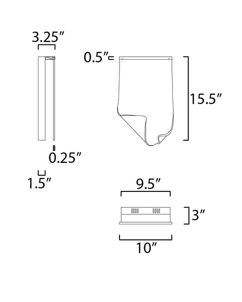 ET2 Rinkle Wall Sconce Model: E24871-133FG
