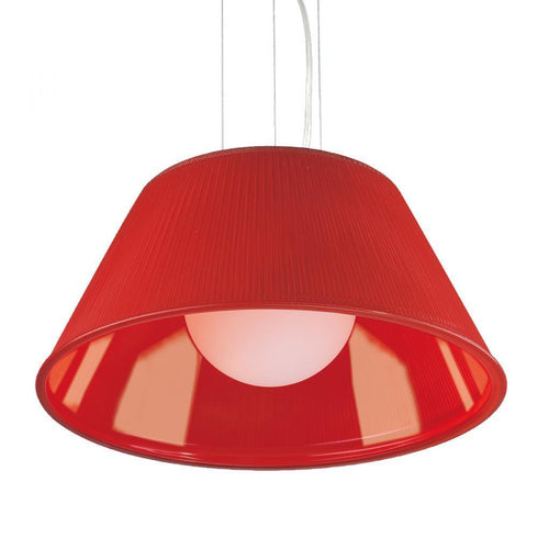 Eurofase 23068-018 Ribo 1 Light Large Pendant Chrome Finish Clear Shade