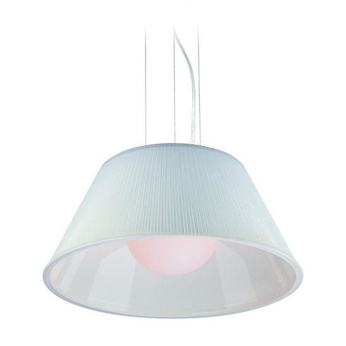 Eurofase 23068-049 Ribo 1 Light Large Pendant Chrome White
