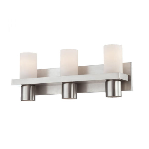 Eurofase 23278-028 Pillar 3 Light Bathbar Brushed Nickel Finish