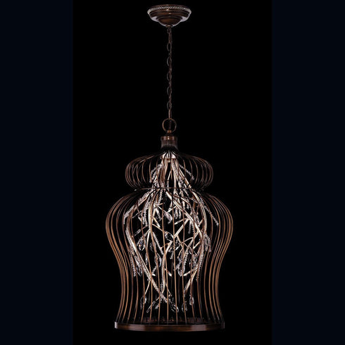Eurofase 26369-013 Fanta 14-light Chandelier, Oil Rubbed Bronze/silver Leaf Finish