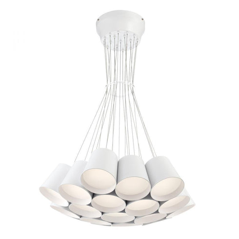 Eurofase 28165-019 Borto 19-light LED Chandelier, White Finish