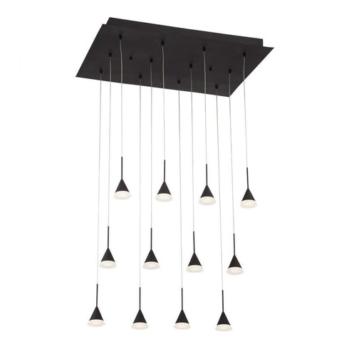 Eurofase 28176-015 Albion 1 2 Light LED Chandelier With White Finish