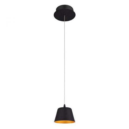 Eurofase 28237-013 Bowes 1 Light LED Pendant Matte Black Finish