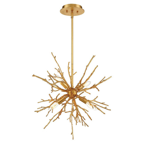 Eurofase Aberdeen Gold Branch 4 Light Chandelier Model: 35638-018